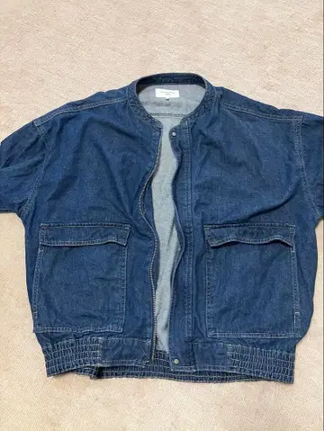 Samansa Mos2 블루 데님 자켓 프리 사이즈