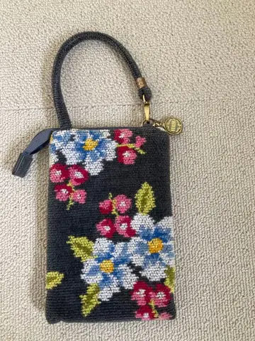 FEILER 꽃무늬 파우치 그레이