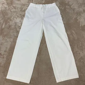 [ 새상품급 ] 무인양품 치노 턱 와이드 팬츠 화이트