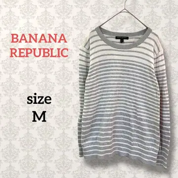 바나나리퍼블릭 [ M ] 보더 크루넥 티셔츠 심플 성숙 캐주얼