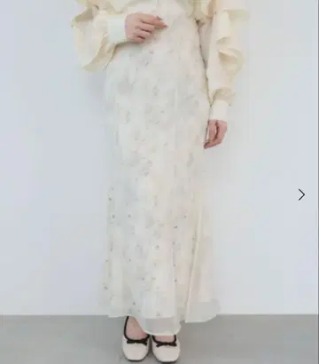 시어 레이어드 플라워 스커트 majestic legon