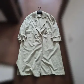 URBAN RESEARCH 라이트 그린 허리 드로스트 트렌치코트