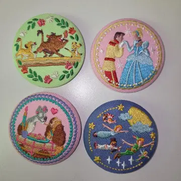 [디즈니] 자수 캔뱃지 세트