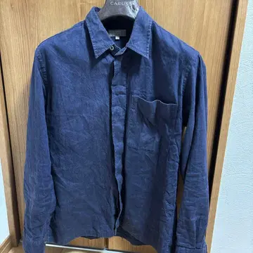 MARGARET HOWELL 다크 블루 린넨 셔츠 자켓