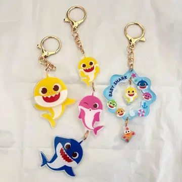 핑키츠 베이비 샤크 흔들흔들 키링 3개 세트