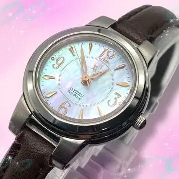 새상품급 작동품 시티즌 크로스씨 여성용 손목시계 쉘 다이얼 솔라