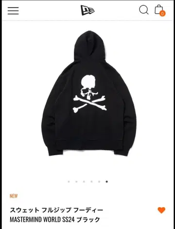 NEW ERA x MASTERMIND WORLD SS24 블랙 후디