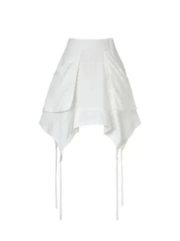 coyseio AIRY STRING SKIRT WHITE