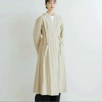 야에카 코튼 린넨 롱 코트