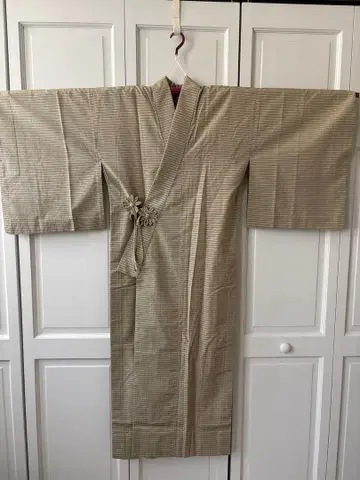 요시노 격자 롱 기장 오메시 도츄기 단의 재단