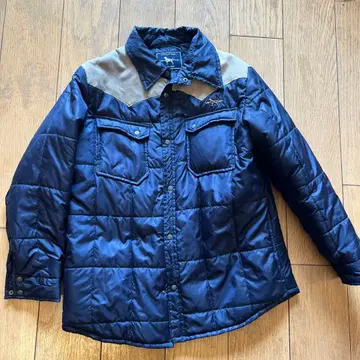 네이비 퀼팅 다운 자켓