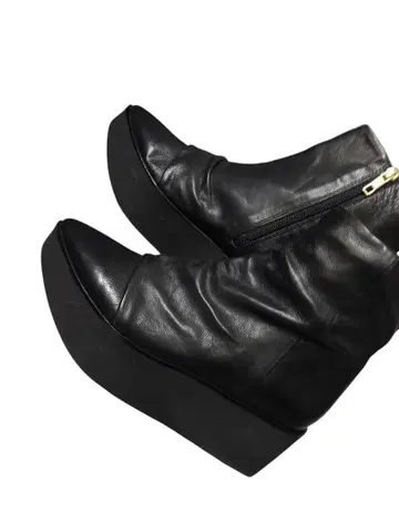 MANA 마나 통굽 숏부츠 가죽