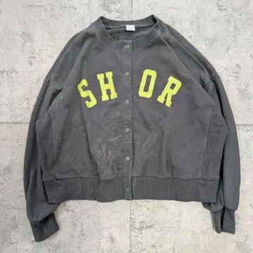 맨투맨 바시티 자켓 숏 기장 칼리지 로고 그레이 아메카지 구제 의류