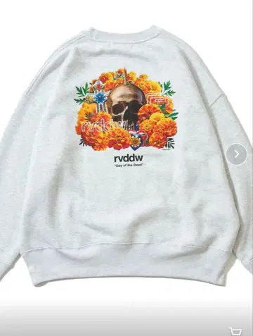MARIGOLD SKULL OVER SIZE CREW NECK XL