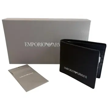 미사용 새상품 EMPORIO ARMANI 접이식 지갑 블랙