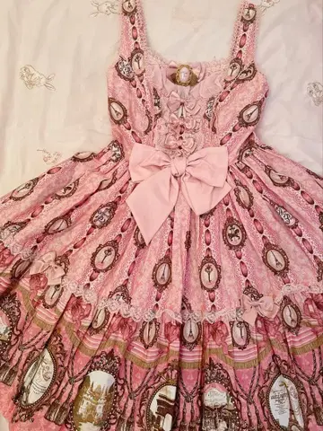 카메오 윈도우 티어드 오버롤 스커트