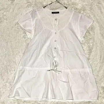 M370 [Angeliebe] 블라우스 프렌치 슬리브 비침 쉬폰