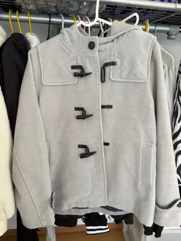 East Boy 그레이 더플 코트 그런지 계열 페어리 그런지