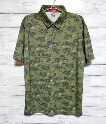 새상품급 3L YONEX 골프 사파리 패턴 피케 셔츠 요넥스