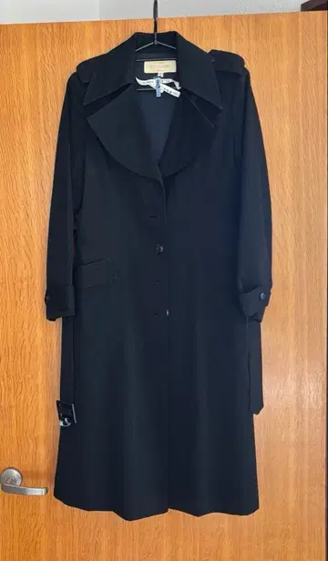 빈티지 블랙 스프링 롱 코트