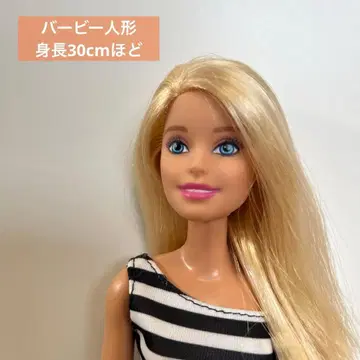 바비 인형 보더 무늬 드레스