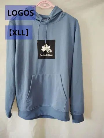 LOGOS 파랑 후드 부착 후드티 Playing Outdoors