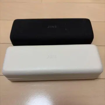 [ 미사용 ] JINS 안경 케이스 블랙 화이트