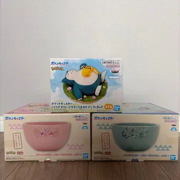 새상품, 미개봉 포켓몬 피카츄&카비곤 피규어, 보울 세트