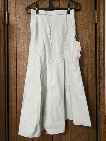 VIS 합성 피혁 롱 머메이드 스커트 민트 그린