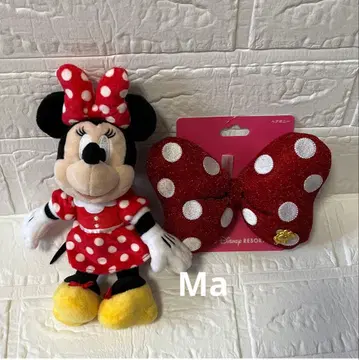 디즈니 미니 인형 배지 노멀 머리끈 스쿨백