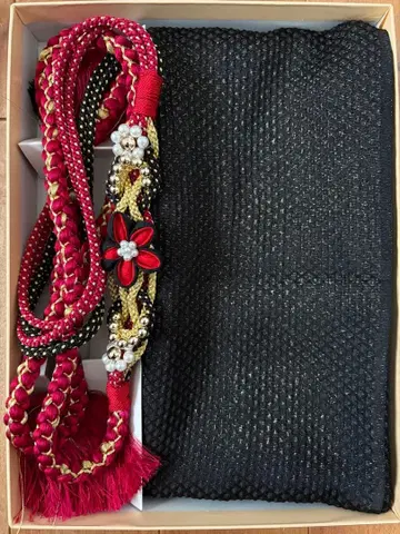 꽃 장식 허리띠 오비 장식 천 세트