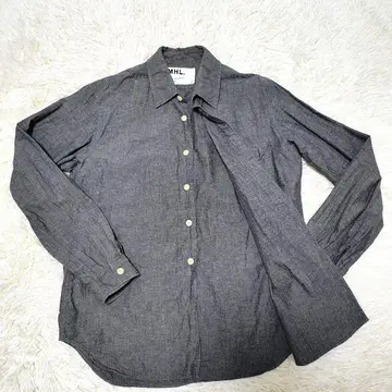 마가렛호웰 코튼 린넨 다크 그레이 셔츠