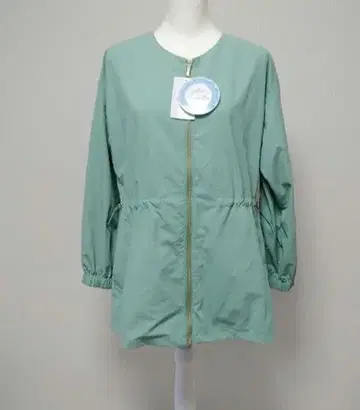 민트 그린 아우터 블루종 꽃가루 대비