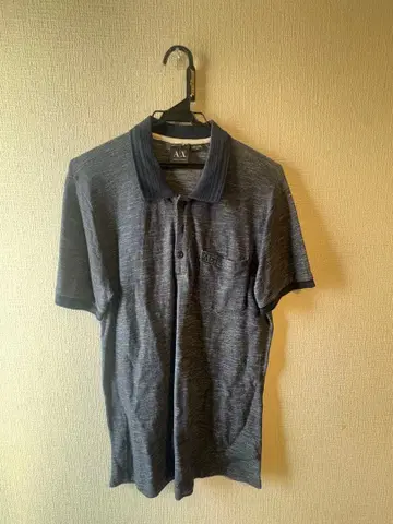 A/X 다크 블루 피케 셔츠 ARMANI