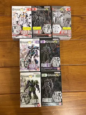G 프레임 FA09 풀 컴프 7종 세트 판매 크시 건담 구 자쿠 지프레도