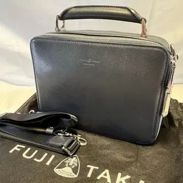 후지타카 오브 손잡이 숄더백 네이비