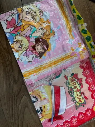 세일러문 내일의 나쟈 손수건 냅킨 쇼와 레트로