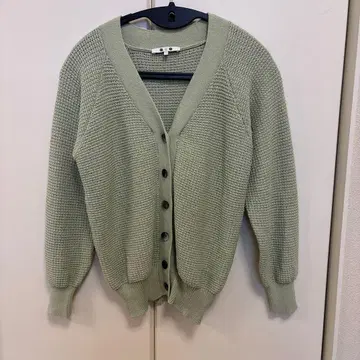 쓰리닷츠 니트 가디건 S 민트