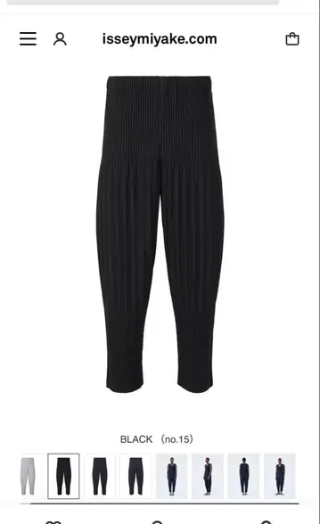 ISSEY MIYAKE 플리츠 팬츠 블랙 사이즈 2