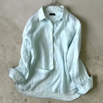 apart by lowrys 린넨 100% 셔츠 민트 F 린넨 셔츠