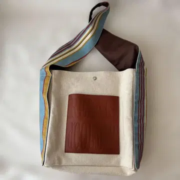 NOMADIS 노마디스 숄더백 캔버스 가죽 로고