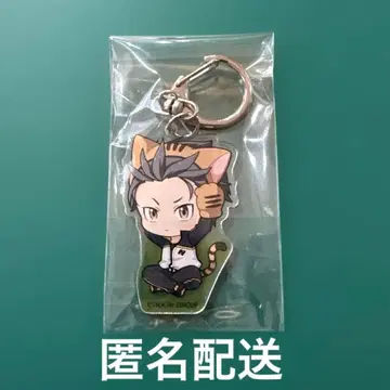 Re: 제로부터 시작하는 이세계 생활 리제로 스바루 아크릴 키링 고양이