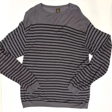 BATONER 캐시미어 혼방 리오셀 보더 L 근년 봄/여름 썸머 니트