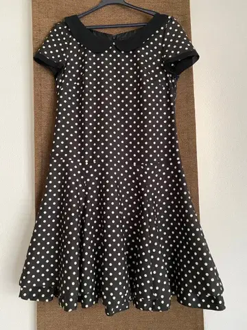 밀크 milk 물방울 패턴 도트 반팔 원피스