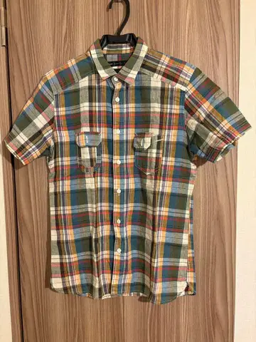 SHIPS JET BLUE 반팔 체크 셔츠