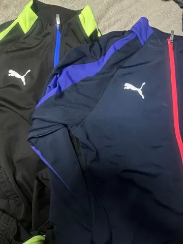 푸마 PUMA 저지 상하의 세트 블랙 네이비 XL 2 셋업
