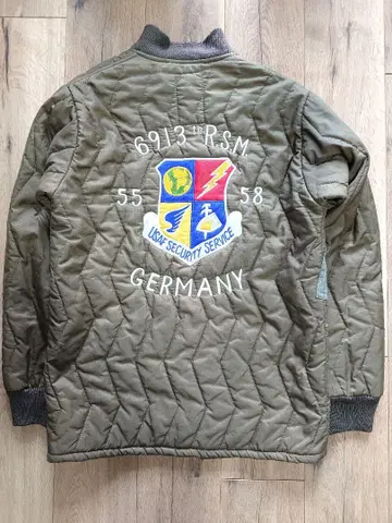 USAF 퀼팅 자켓 빈티지 밀리터리 구제 의류 아메카지