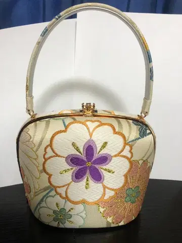 [ 새상품급 ] 기모노 가방 성인식 후리소데용 순수 실크 오비 금실