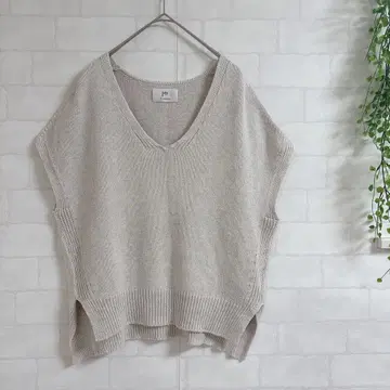 프리미어 아롱디스망 면 린넨 프렌치 슬리브 썸머 니트