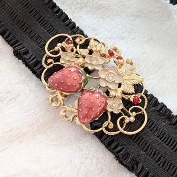 엑시즈팜 딸기 모티브 밴딩 벨트 (빨간색-F)